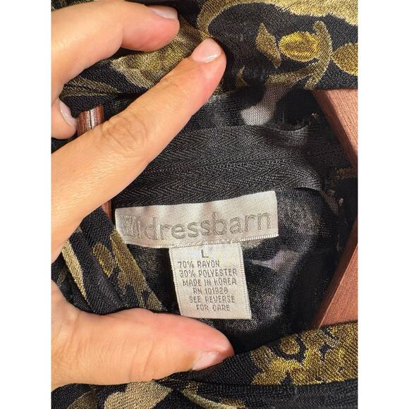 Vintage Dressbarn Mock Turtleneck 90s Y2K Large Floral Brocade Top Grandma Core - Picture 2 of 6